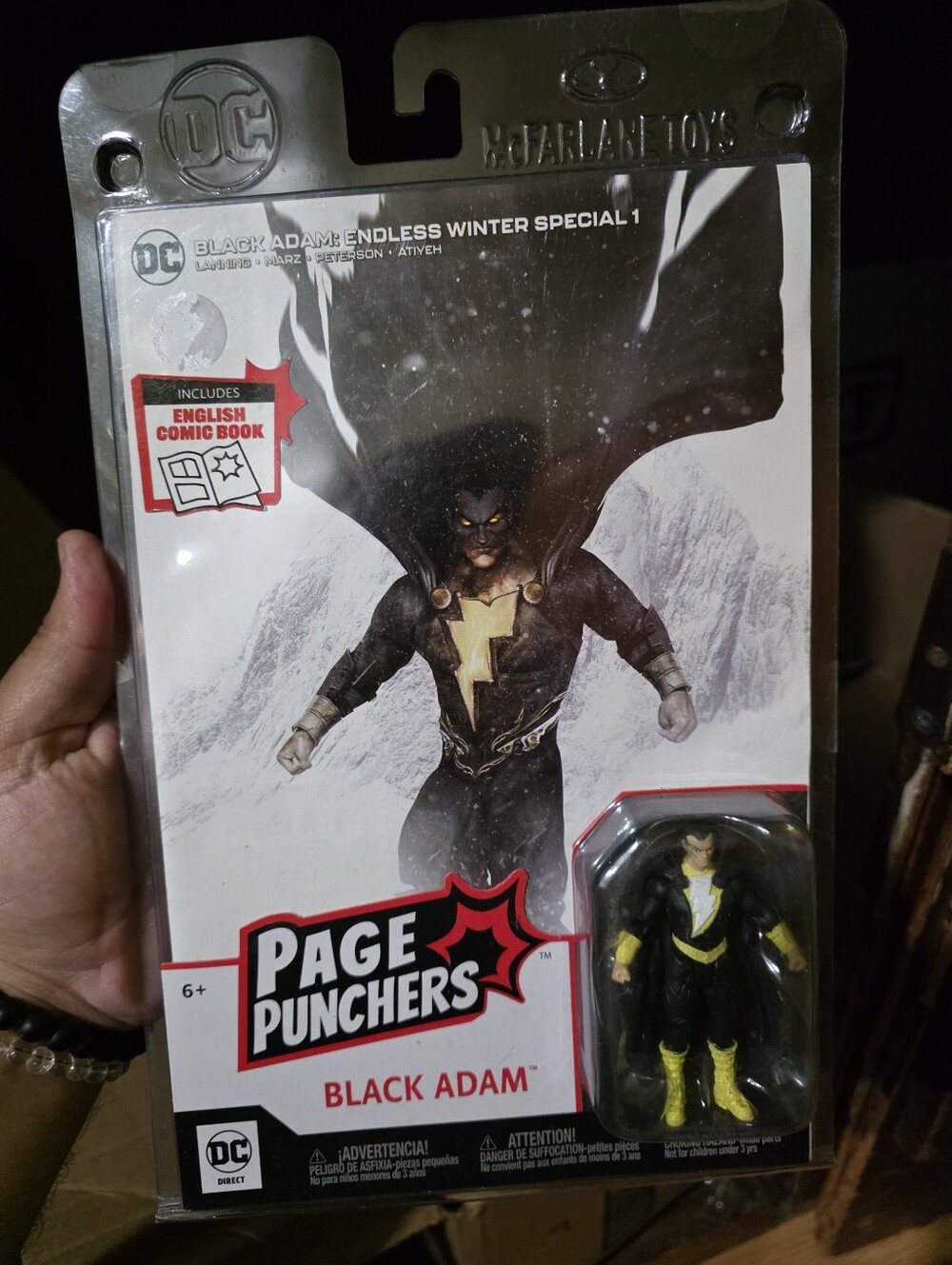 DC Page Punchers Black Adam Action Figure and Comic Book